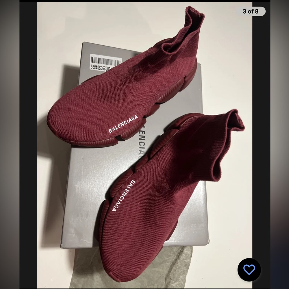 Balenciaga 617196W2DB1 dark burgundy size 39. Like new. Little Used - Picture 2 of 7